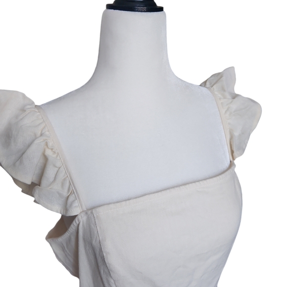 NWOT!! Bleuh ciel dress Linen blend size - Picture 10 of 14